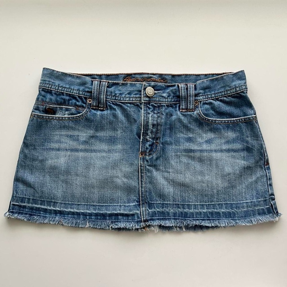 vtg abercrombie & fitch denim mini skirt